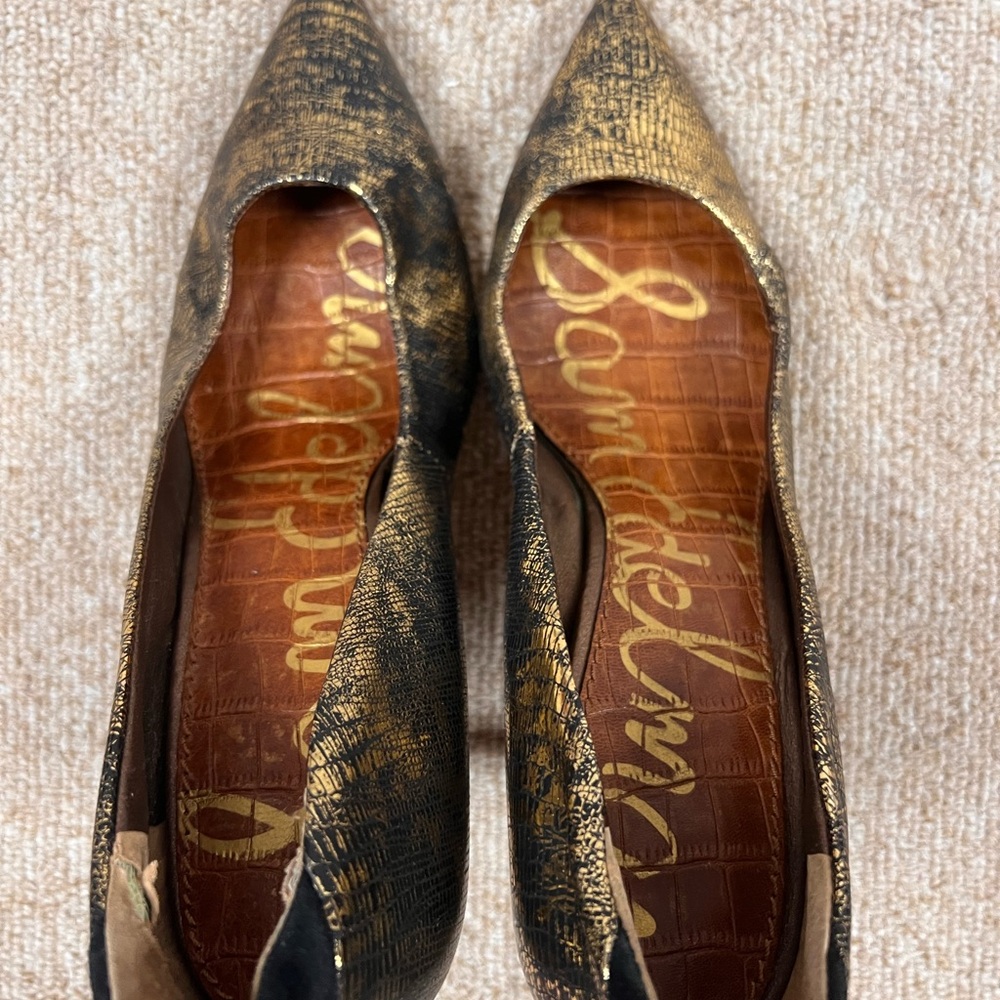 Sam Edelman Metallic Gold Heels - Picture 7 of 12